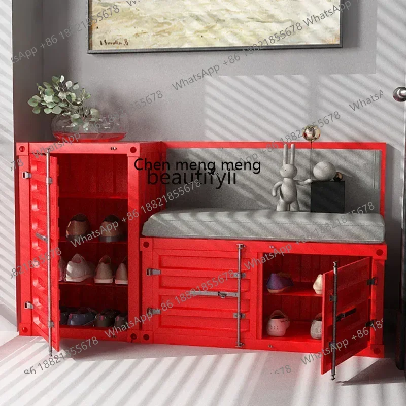SS new styleIndustrial style container retro sofa clothing store storage card seat shoe change stool ss 7486 ss 7486