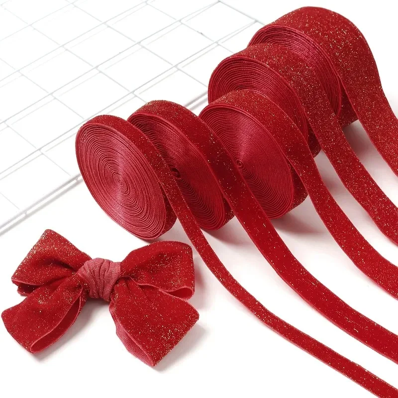 Festive Red Ribbon 5 Meter Roll for Christmas Crafts Gift Box Decorations Holiday Season Home Decor Tree Trimming Supplies 2025