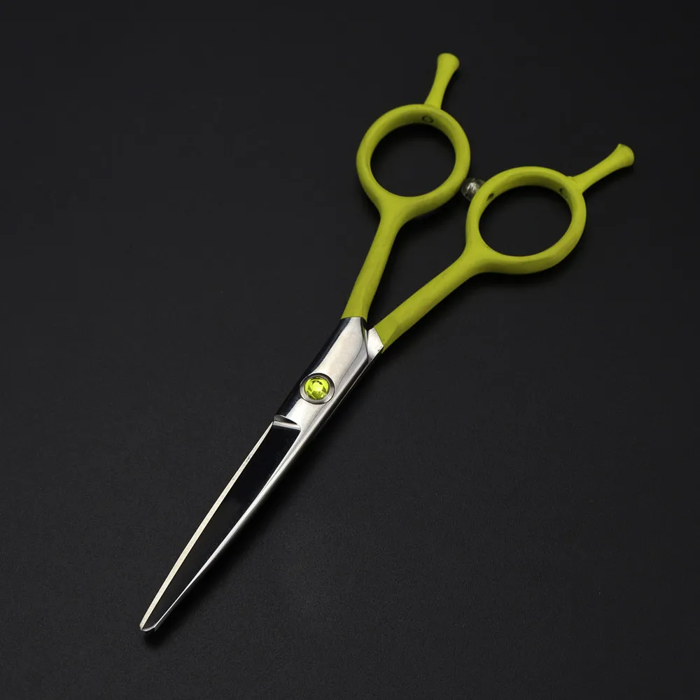 Professional Japan 440c steel 5 '' Yellow cut hair scissors make up haircut thinning barber cutting shears hairdressing scissors