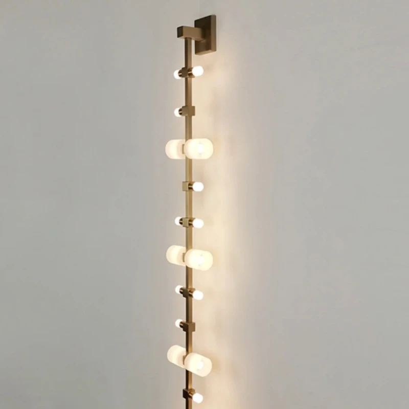 

Modern Minimalist Creative Duplex Chandelier Suitable for Stair Living Rooms Bedrooms Interior Designers Glossy Hanging Lighting