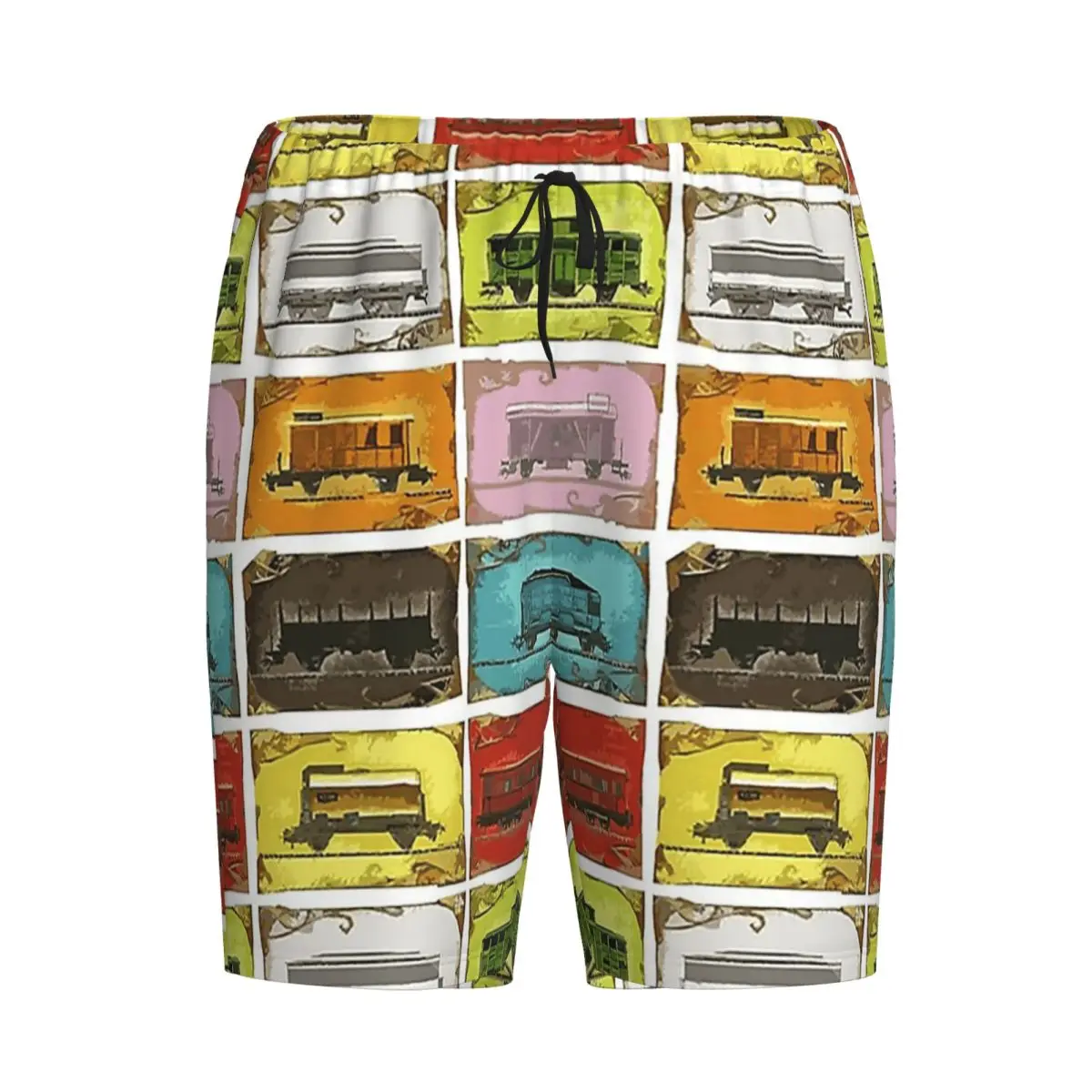 

Custom Ticket To Ride The Trains On White Bath Mat11 Shorts Sleeping Pants Men Pajama Pants Lounge Sleep Sleepwear Bottoms