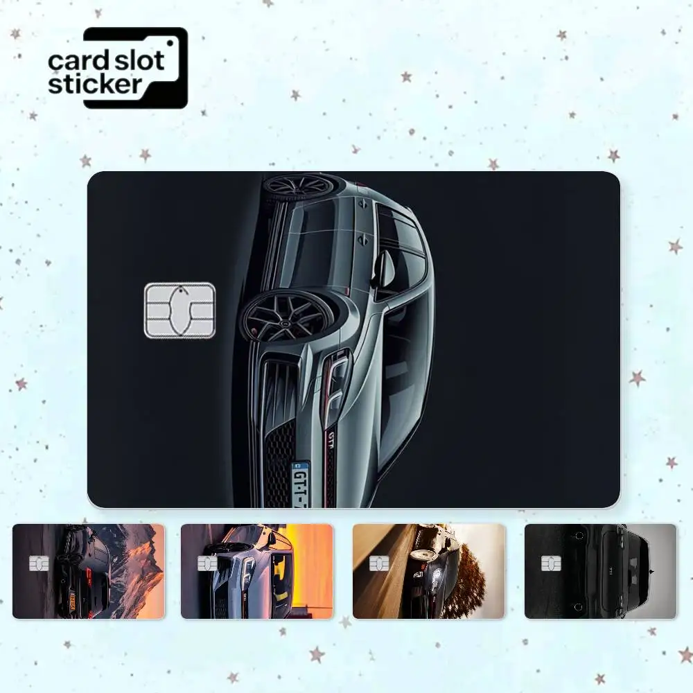C-Car Golf GTI  Credit Card HD Stickers Game Card Decal Small Chip Waterproof Sticker Gift