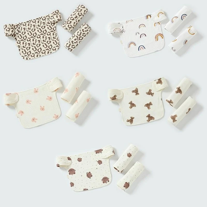 

652F Multifunction Baby Strap Baby Waist Stool Drool Bib Saliva Towel for Baby Newborn Infants Drool Teething Pads