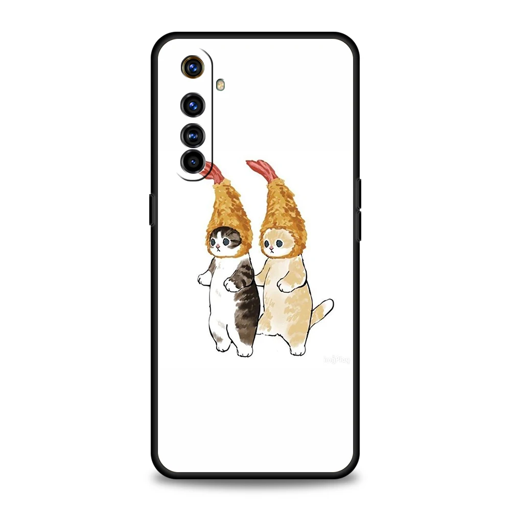 Cute Cat Cartoon Soft Silicone For Realme 8i 9i 9 Pro Plus GT2 Pro C3 6 7 8 Pro C21 C11 C25 Pro 5G Shockproof Phone Cover Coque