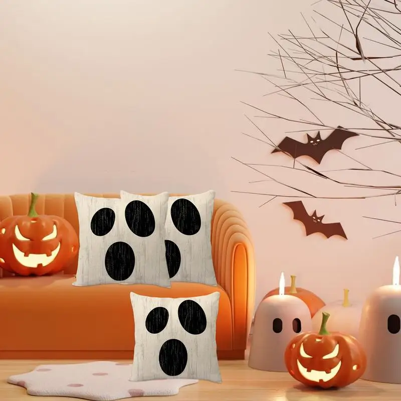 Halloween Pillowcase Halloween Cushion Case For Home Sofa Halloween Character Expressions Throw Pillow Cover For Home Couch Sofa