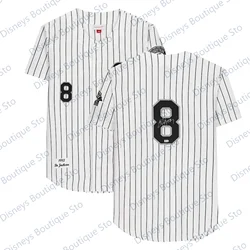 New Arriavl Jackson Chicago White#8 Full Size Autographed Baseball Buttons Jersey Art by David Arrigo Button Baseball Uniform