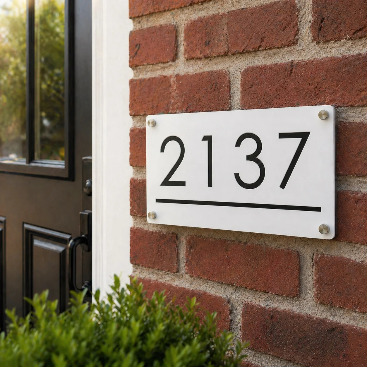 Personalized Custom Laser Cut Acrylic Modern House Number Sign OutDoor Address Plaque Home 3D Digital Plate Wall Door Signs Gift