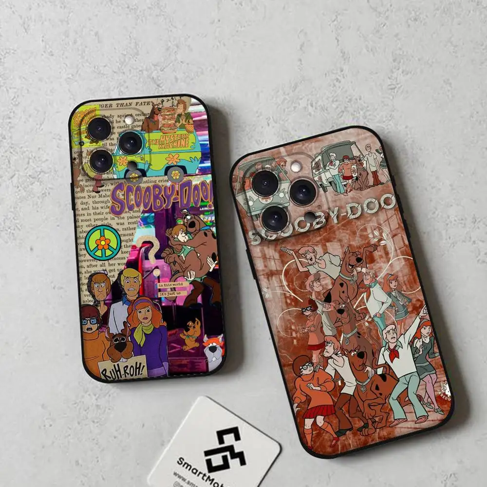 حافظة هاتف كارتونية S-Scoo-bys-D-Doo غلاف أسود لهاتف آيفون 17/16/15/13/14 Pro Max/ 11Plus/X/Xr/Xs Max/12 نماذج متوافقة صغيرة #3