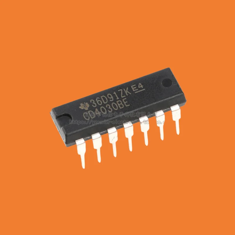 10pcs/Original genuine direct insertion CD4030BE DIP-14 logic chip with four XOR gates and two inputs