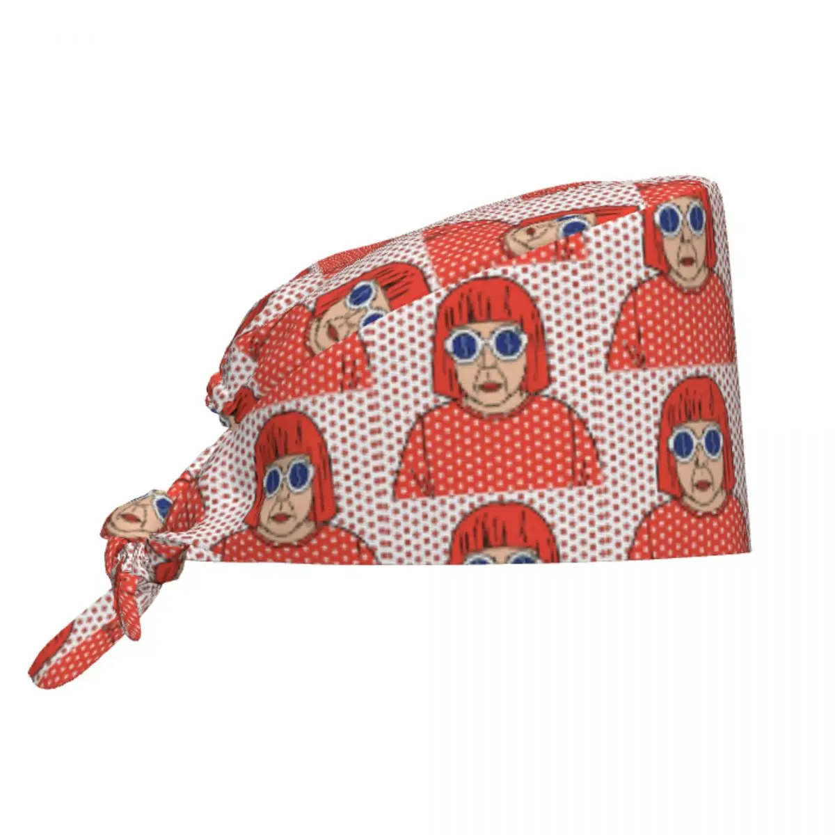 

Custom Yayoi Kusama Beautiful Working Hat Women Men Abstract Art Dots Scrub Caps Scrub Nursing Doctor Surgeon Cap for Dentist