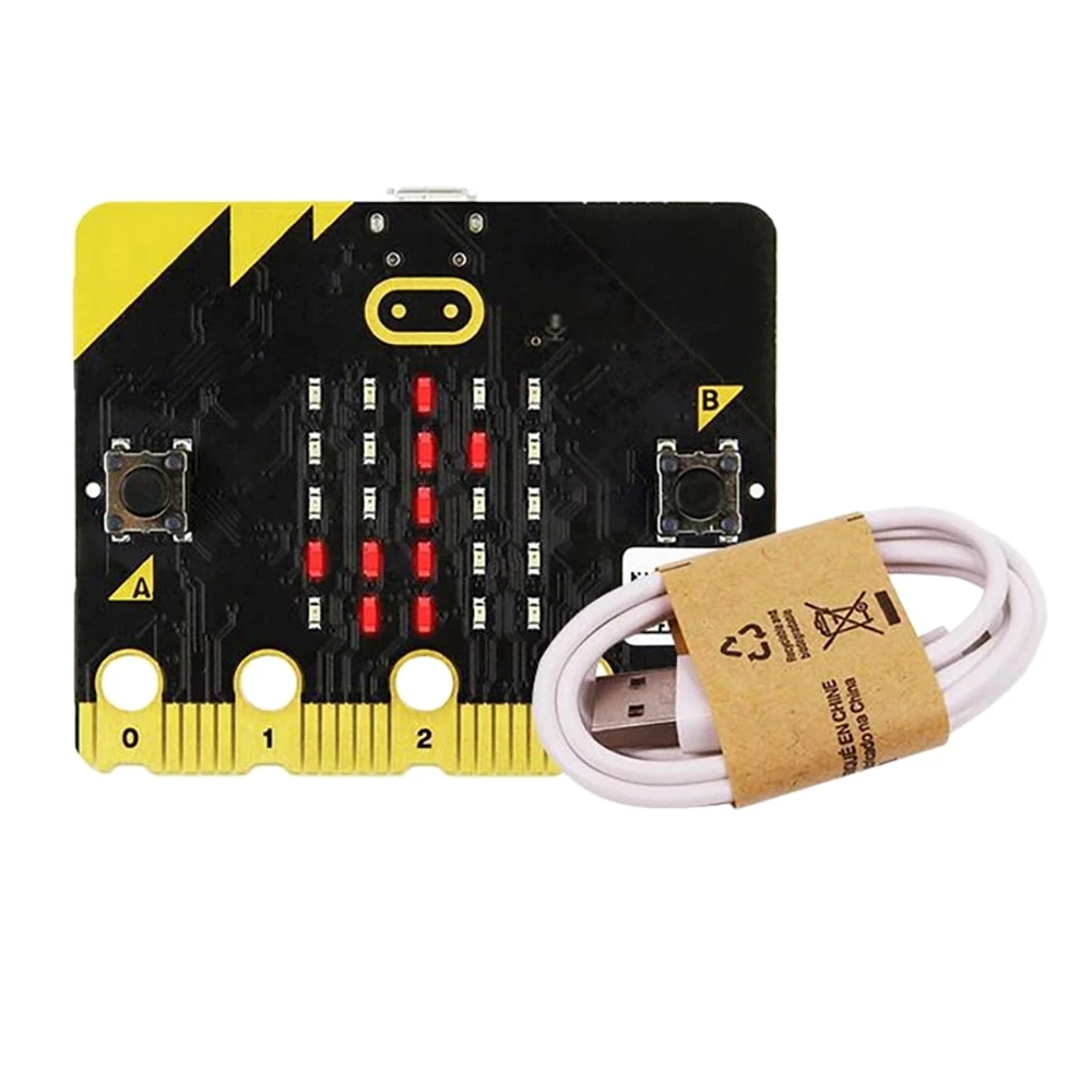 

Стартовый комплект Microbit Board V2 имеет встроенные динамики и микрофон с поддержкой искусственного интеллекта