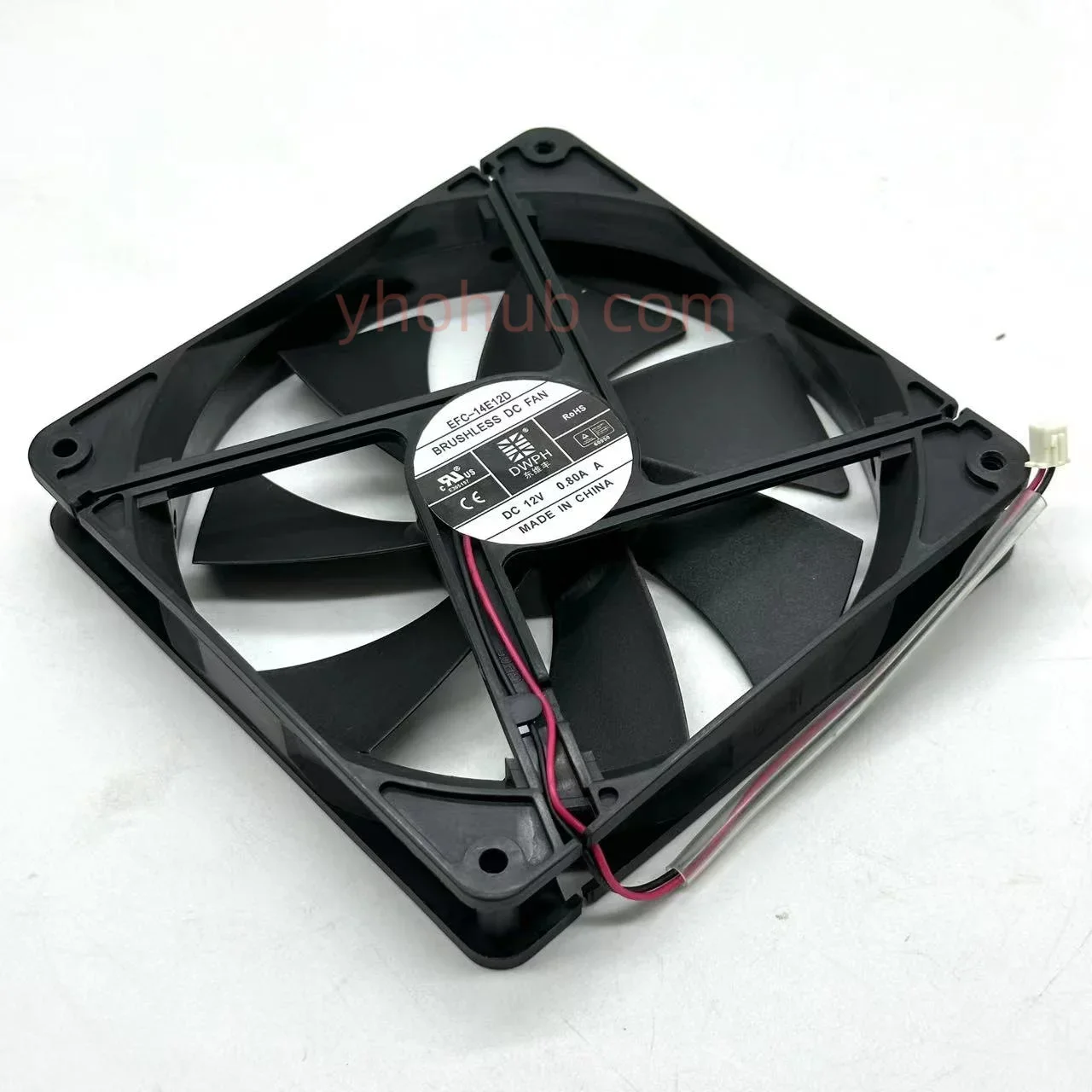 DWPH EFC-14E12D DC 12V 0.80A 140x140x25mm 2-Wire Server Cooling Fan