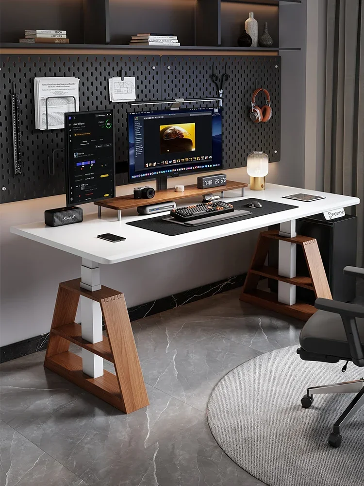 

Эстетическая электрическая подъемная станция премиум-класса, вертикальный офисный компьютер, массив дерева, белый рабочий стол и учебный стол