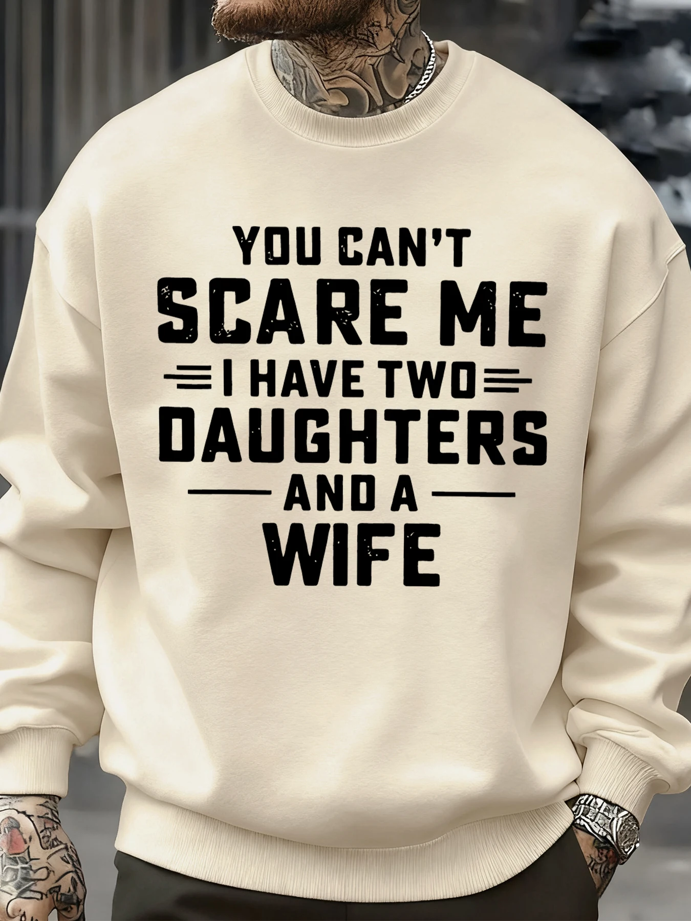 سترة رجالية بنمط مضحك لا يعرف الخوف من الصوف بلوفرات هيب هوب ملابس خروج غير رسمية للخريف #1