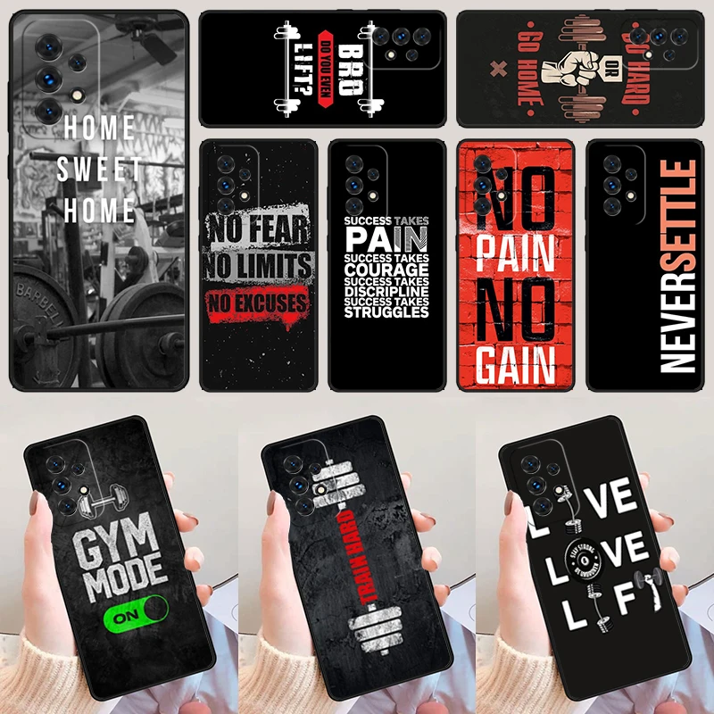 Motivational Gym Fitness For Samsung Galaxy A52 A72 A73 A20e A21S A50 A70 A11 A12 A42 A31 A40 A51 A71 A32 A80 A91 Phone Case