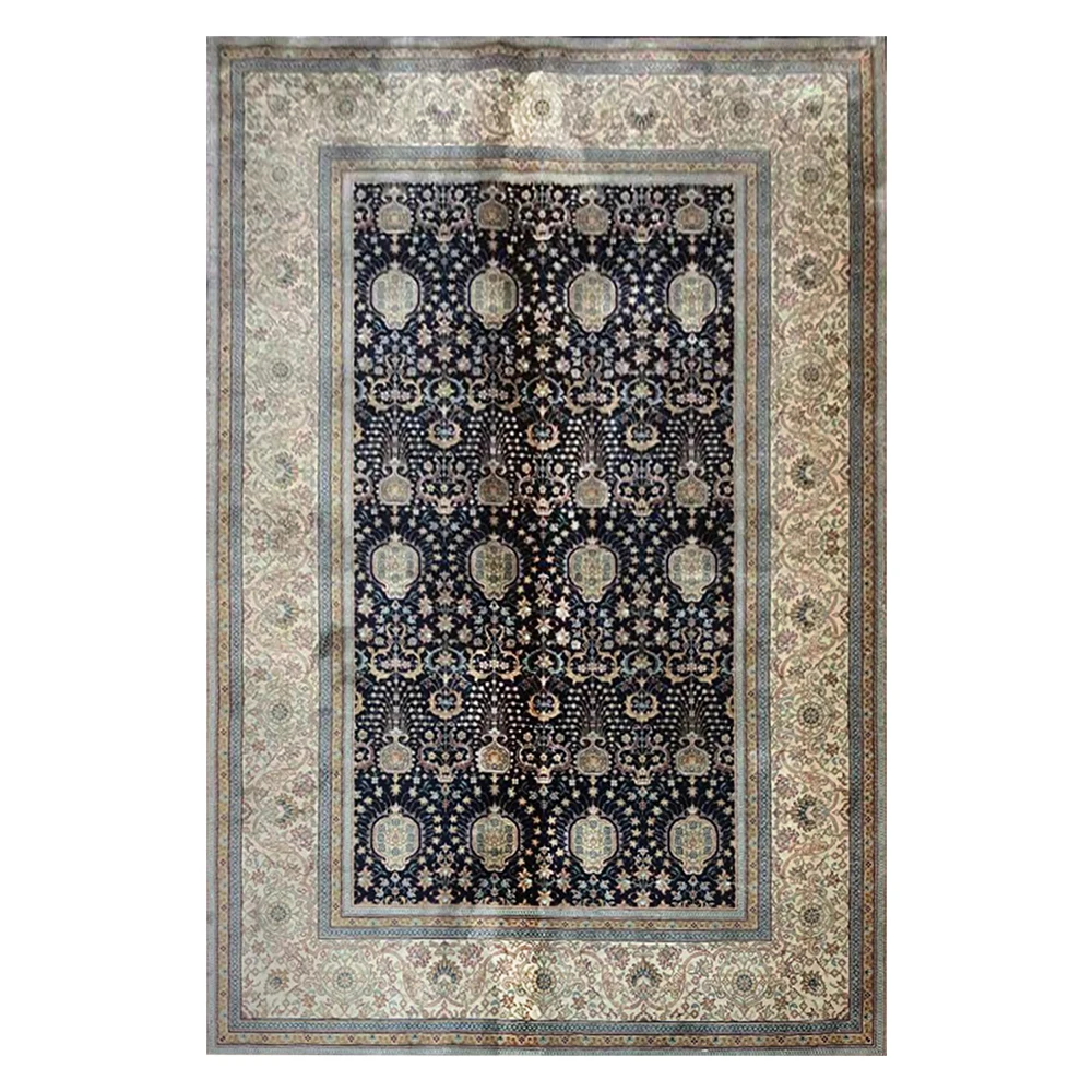 

Floral Carpet Handmade Turkish Rugs Oriental Silk Rug For Living Room Carpets Size 4'X6'