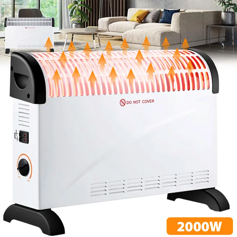 2000W Electric Warmer Household Heater EU Plug Portable Winter Air Heater 3 Gears Space Heater for Room