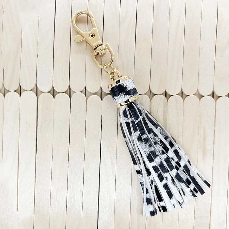 Pu Leather Long Tassel Pendant Keychain Money Bag Car Accessories Keychain Diy Decorative Curtain Bag Tassel Sewing Accessories