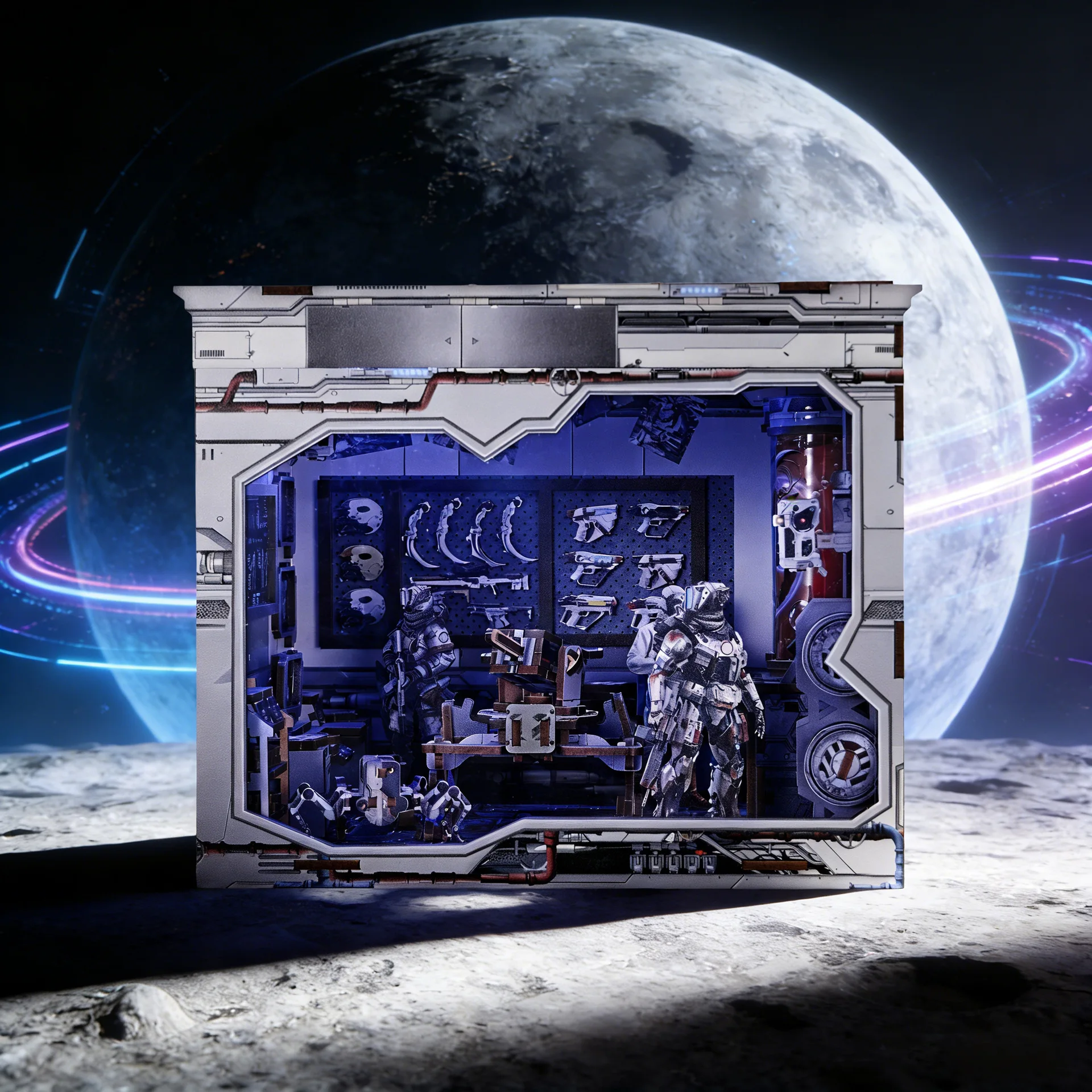 

Деревянные модели OUZEY для взрослых: миниатюрный дом-космическая станция для сборки, набор для создания домашнего уголка и декорации для комнаты