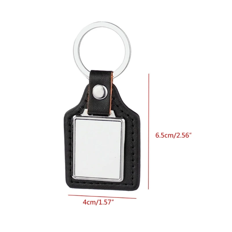 Sublimation Blanks Keychains Rectangular Key Pendant Metal Key Rings for Heat Press Sublimation Custom Personalised