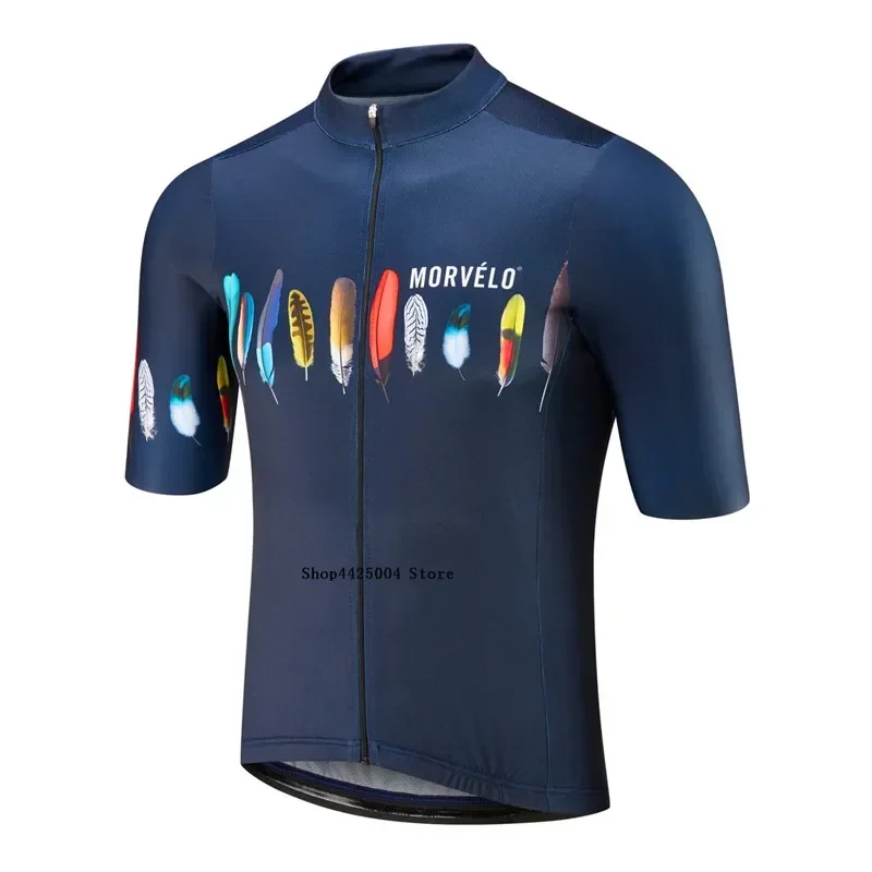 Morvelo  Men pro team Cycling Jerseys Short Sleeve Mtb Bicycle Bike Cycling Clothing Maillot Ciclismo Hombre Maillot