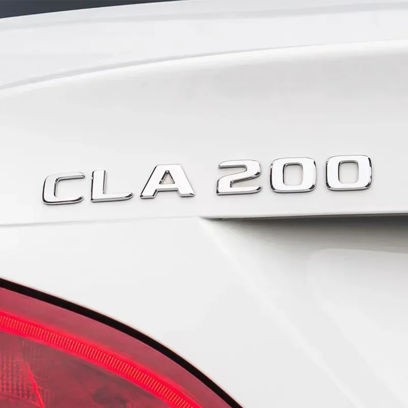 Car Trunk Letters Logo Emblem Badge Decals Sticker For Mercedes Benz CLA Class CLA35 CLA45 CLA260 CLA200 CLA180 CLA250 CLA220