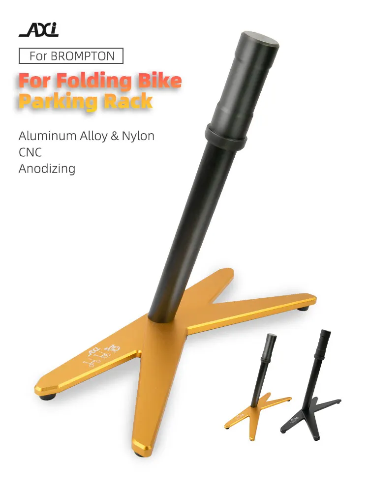 AXI Klappbarer Fahrrad-Parkständer, glatt, für Brompton Pline Cline Debugging Dahon P8, Aluminiumlegierung, CNC-Basis – Detail 2