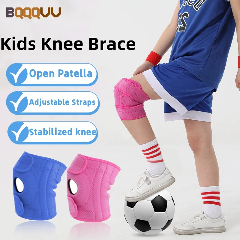 Neoprene Knee Brace for Kids, Open Patella Stabilizer with Adjustable Straps, Knee Pads Support for Arthritis,Relieves Pain,1PC