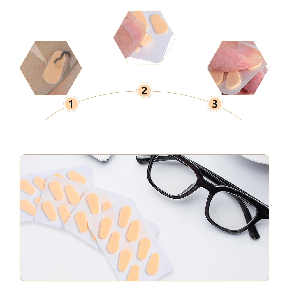

80Pairs Nose Pads Anti-Slip Glasses Replacement Cushion Eyeglass Nose Pad Accessory Eva Sponge Comfortable Durable