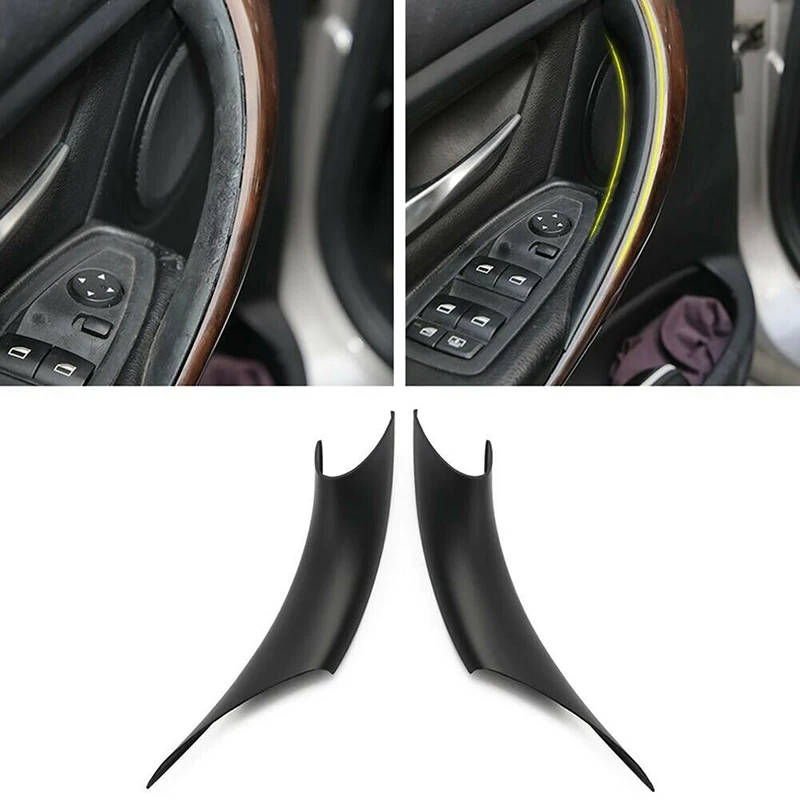For BMW 3/4 Series F30 F35 320i 320Li 328i 328Li 335i 335Li 2012-2017 2018 Pair Matte Black Interior Door Handle Trim Cover