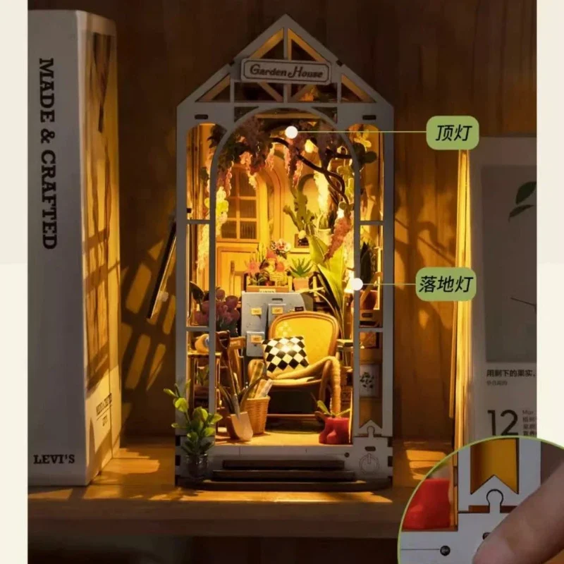 DIY Miniature House Wooden Model Kits Custom Diorama Model Making with Lamp Indoor Decoration Placement Friends Gift