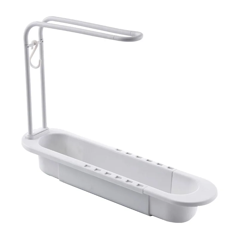 Telescopic Sink Shelf Drainer Rack Kitchen Organizer Holder Storage Organizer Soap Sponge Towel Rack Basket Gadgets Accessories