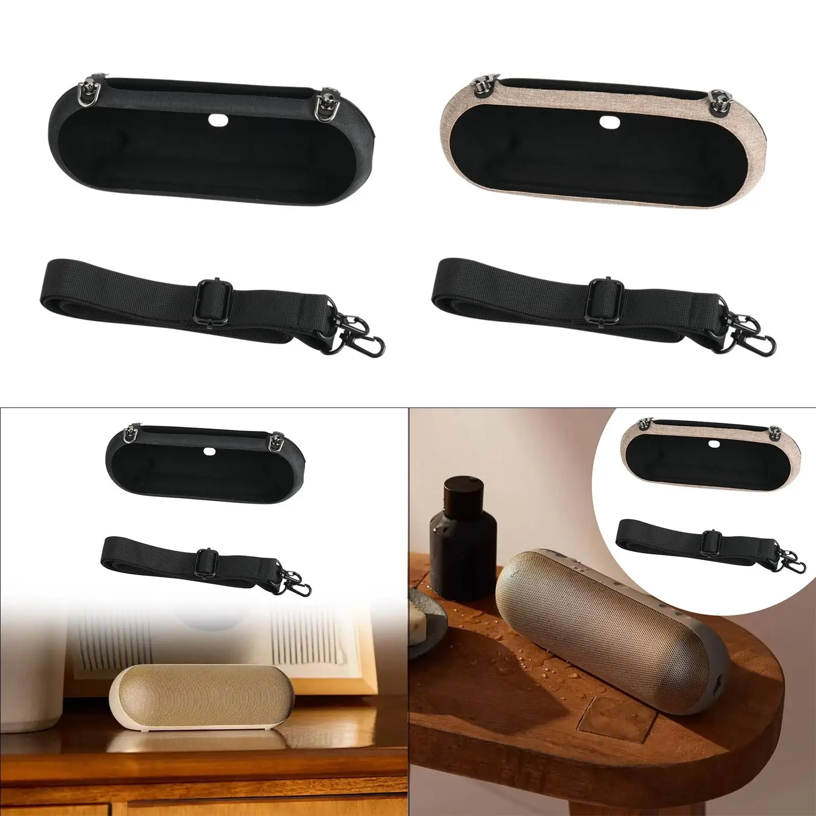 

Portable Speaker Travel Holder Bag 9.8x3.9x2.7inch Protective Shockproof Storage Bag for for Traveling Compact Lightweight
