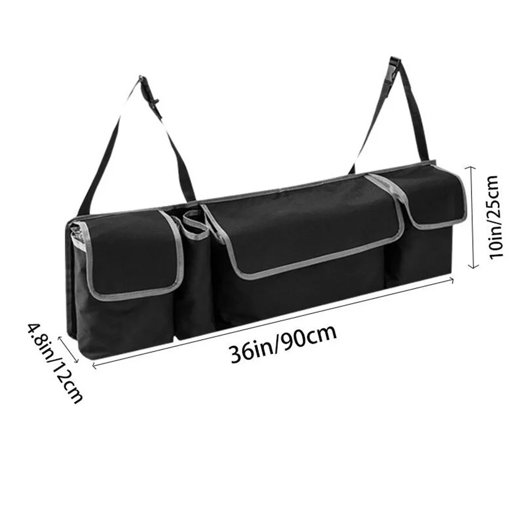 Car Trunk Organizer Adjustable Hanging Backseat Storage Bag High Capacity Multi-use