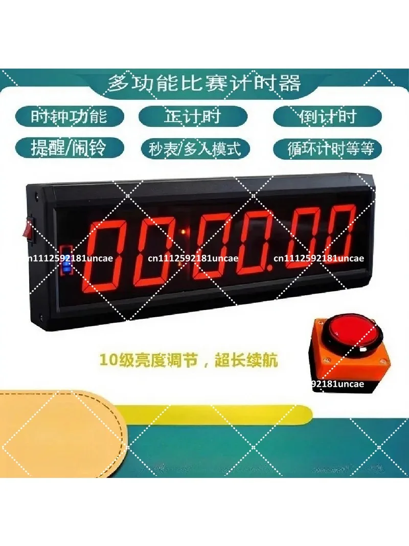 Sports Stopwatch with LED Timer, Count Up Down Mode, Multifunction Button Control for Training and Speech Events