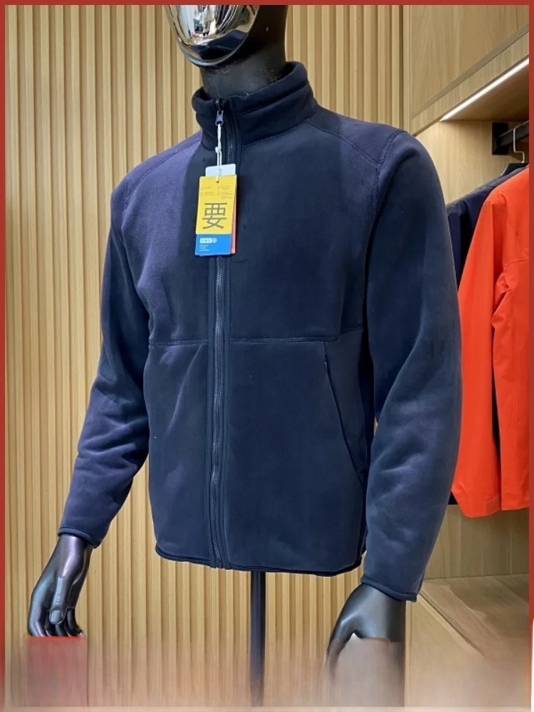 

Мужская бархатная куртка Thiened Seal, антифриз, ветрозащитный воротник-стойка, осень-зима, элитная повседневная молния с подкладкой Fce...