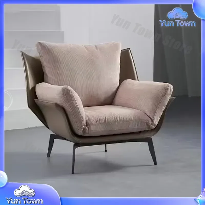 Modern Italian Style Minimalist Metal Single Living Room Chair for Apartments and Balconies