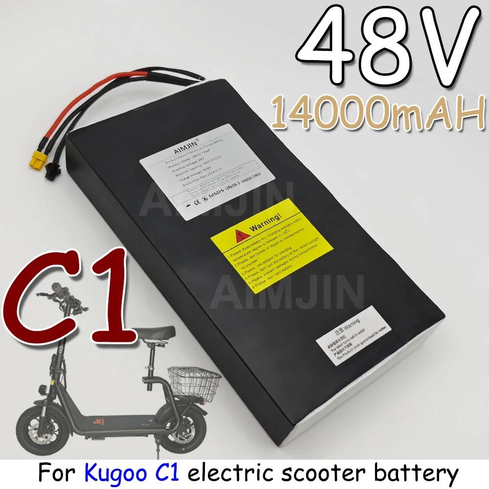 

100% новый аккумулятор для скутера 48 В 14000 мАч для скутера Kugoo C1/C1 Plus 13s4p, литиевый аккумулятор