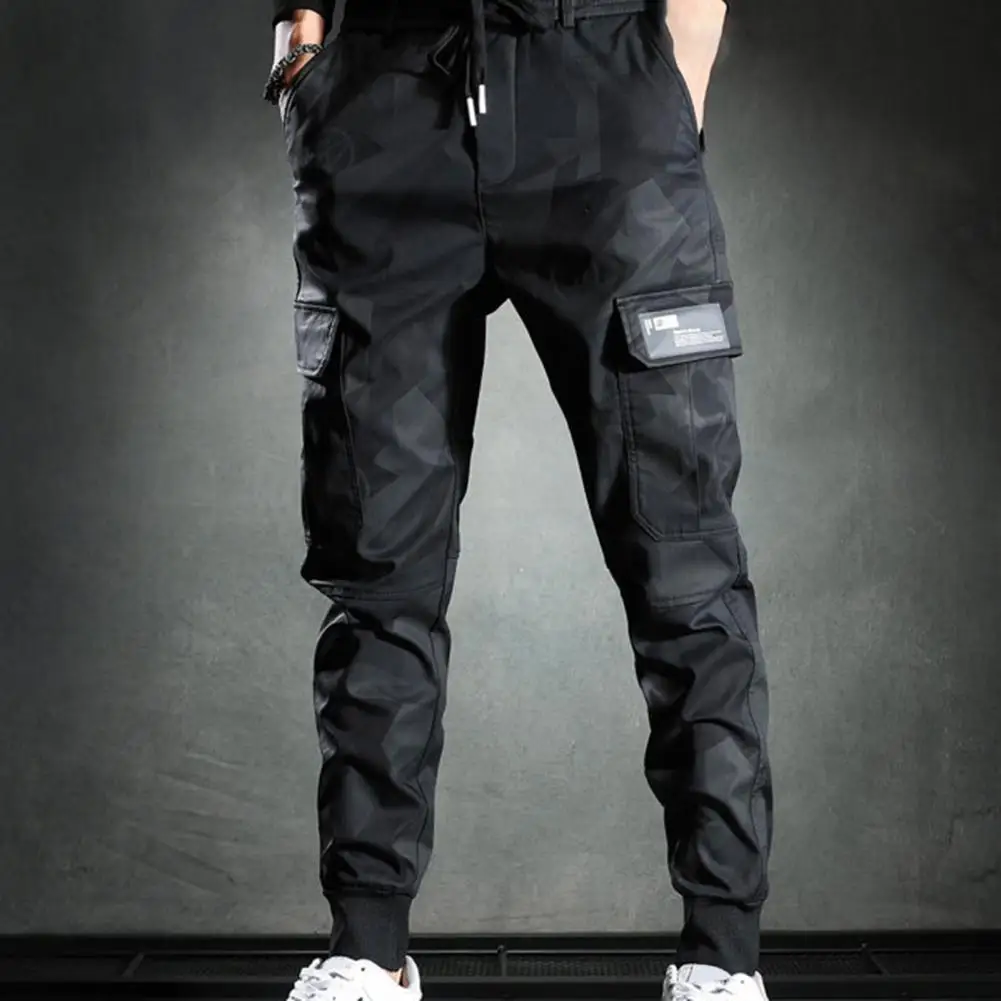 Men\'s Camouflage Pants Casual Baggy Pencil Pants Fashion Summer Gym Sport Black Joggers Trousers