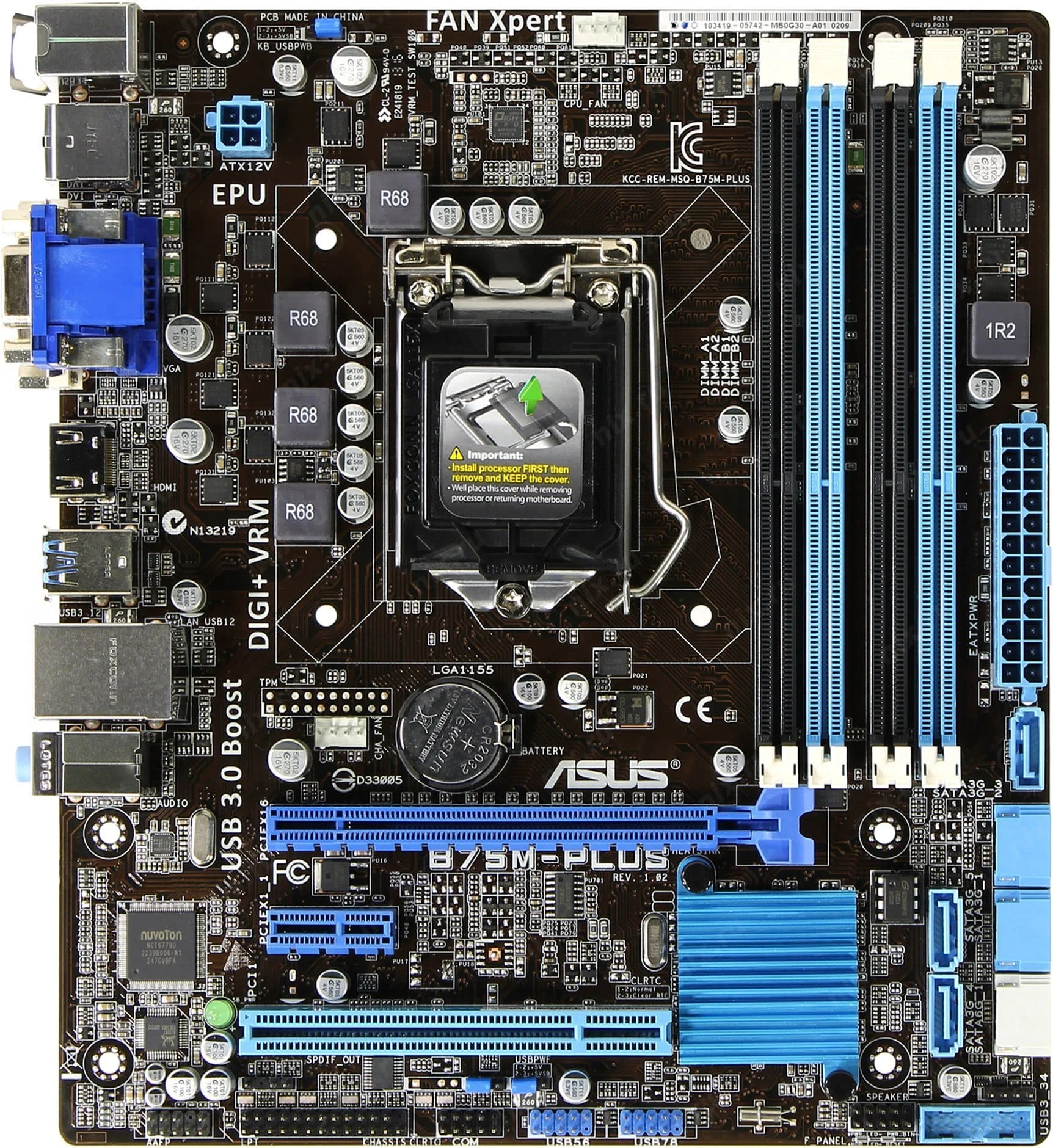 ASUS B75M-PLUS Motherboard LGA 1155 Intel B75 2×DDR3 16 GB unterstützt Core i3-2130 G2020 3240 2320 3570 3770 G540 CPU Micro ATX