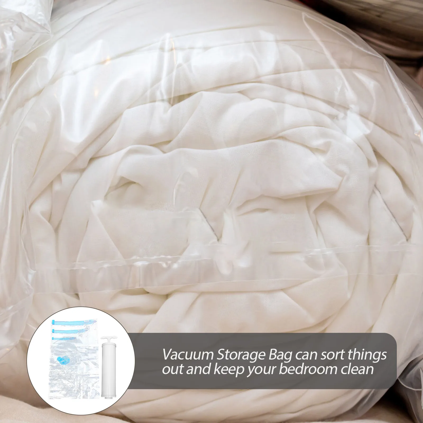 

Vacuum Storage Bag Set Large Capacity Thickened Pouch Portable Clothes Compressor Travel Bedding Container Reusable Storage Bag