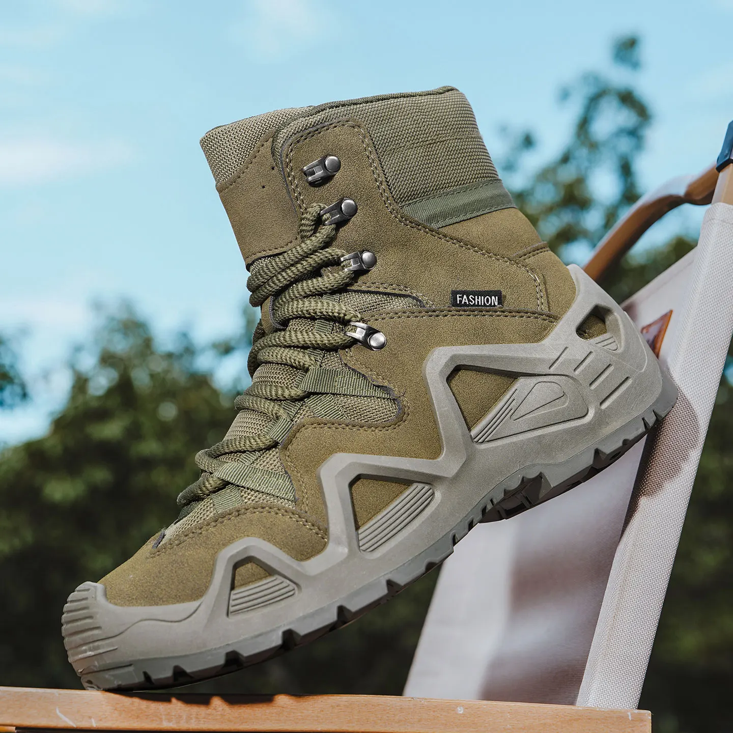 

Men's Outdoor Boots, 2025 New Style Casual Sports High-top Shoes, Fashionable, Versatile, Lightweight and Trendy Work Boots