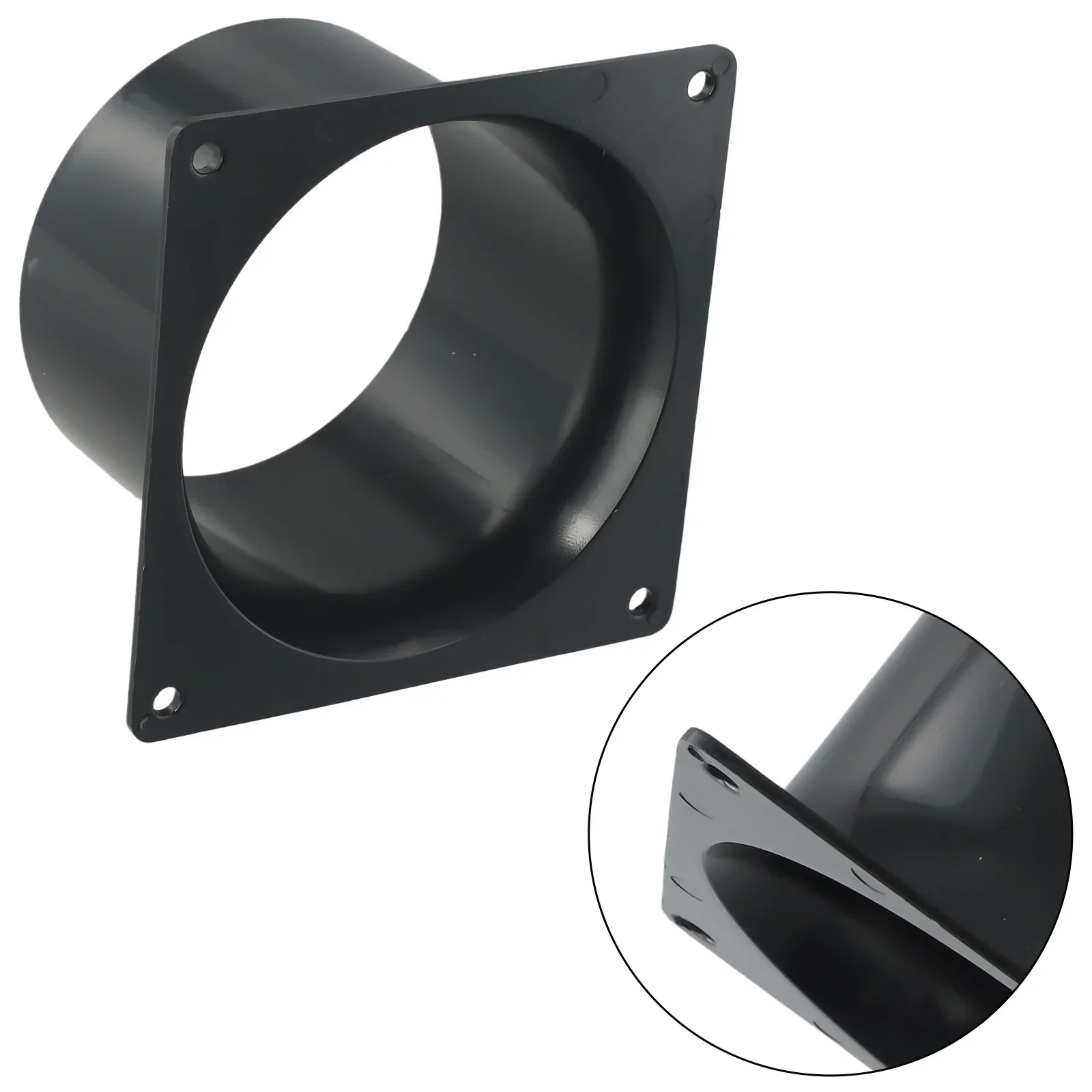 Connettore flangiato a parete in ABS per tubo di ventilazione Conduttura dell'aria Cappa Tubo Collegamento parti dell'attrezzatura di uscita di scarico 75/100/120mm