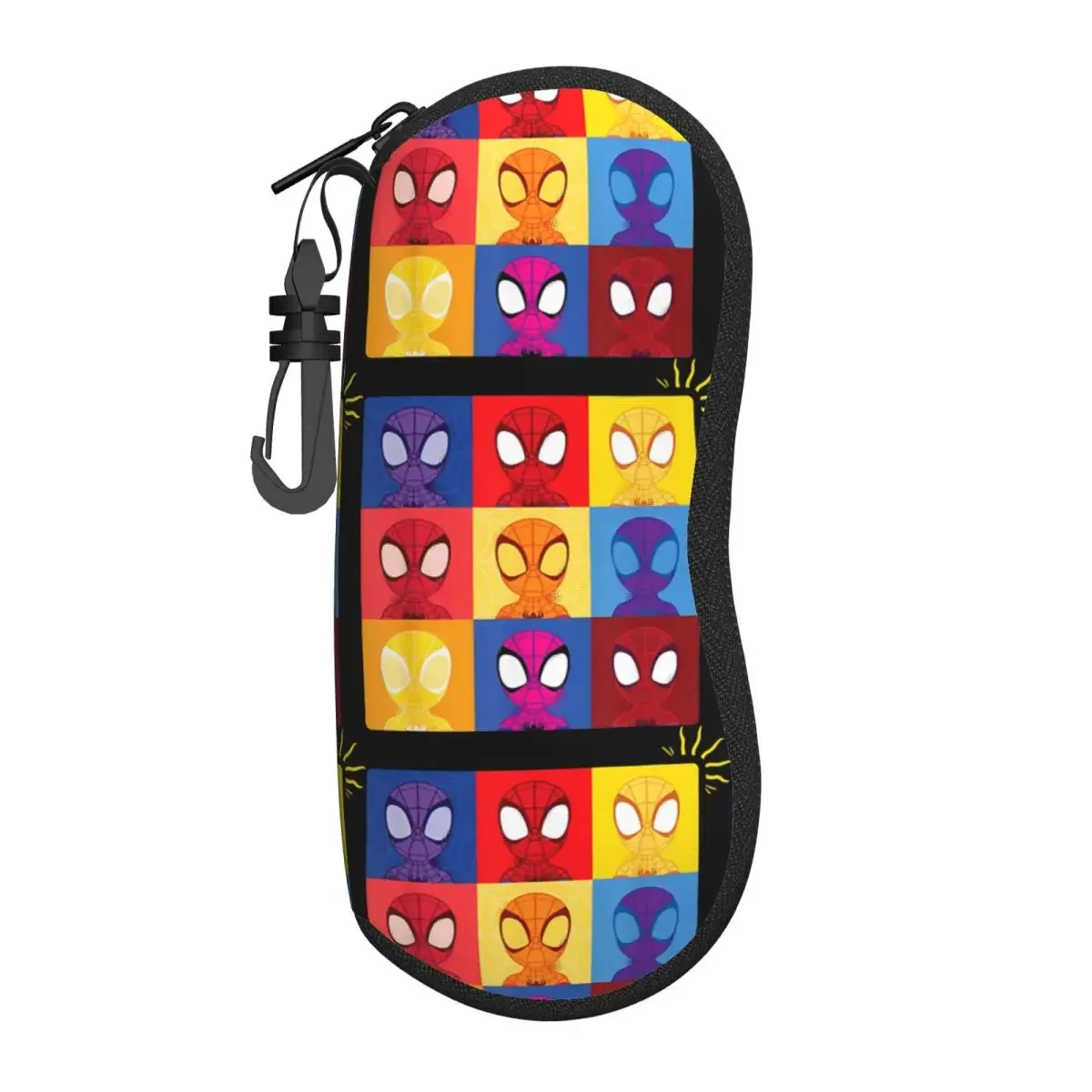 

Superhero Glasses Case Convenient Zipper Comic Eyewear Box Print Eyeglasses Box