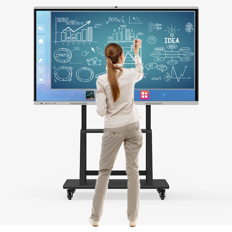 

Cheap 65 Inch Finger Multi-touch Screen Interactive Flat Panel Smart LCD Meeting Board