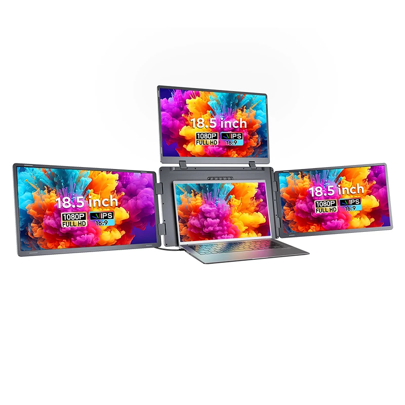 Новый тренд: Заводской прямой поставщик, Full HD, IPS-панель, расширитель экрана для ноутбука, тройной монитор, 18,5 дюймов