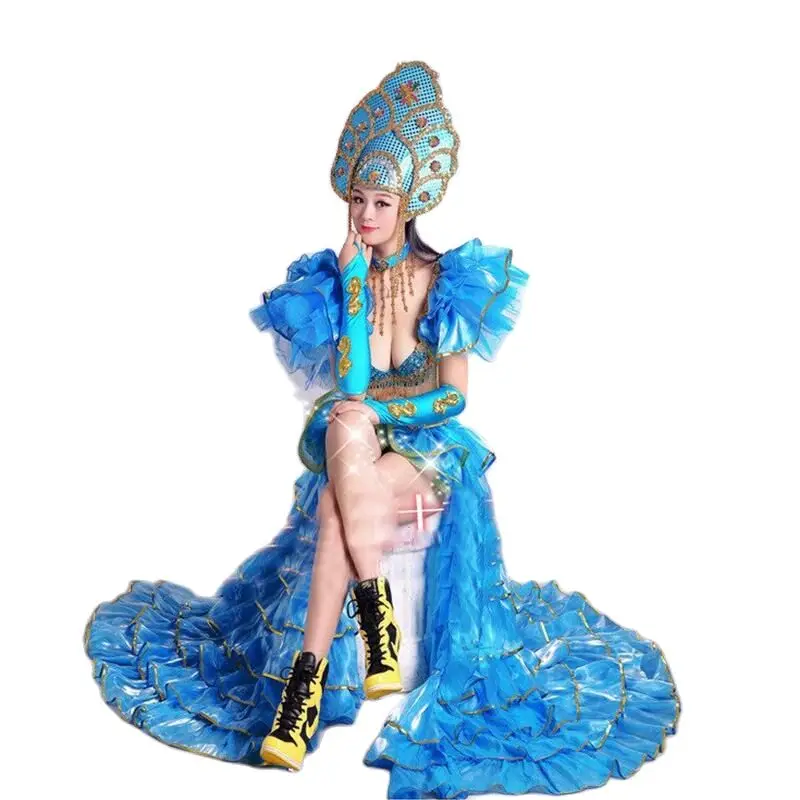 Belly Dance Costume Sets Bra Top Skirt With Headdress Halloween Rio Fancy Carnival Stage Performance Wear Egyptian Luxury Outfit