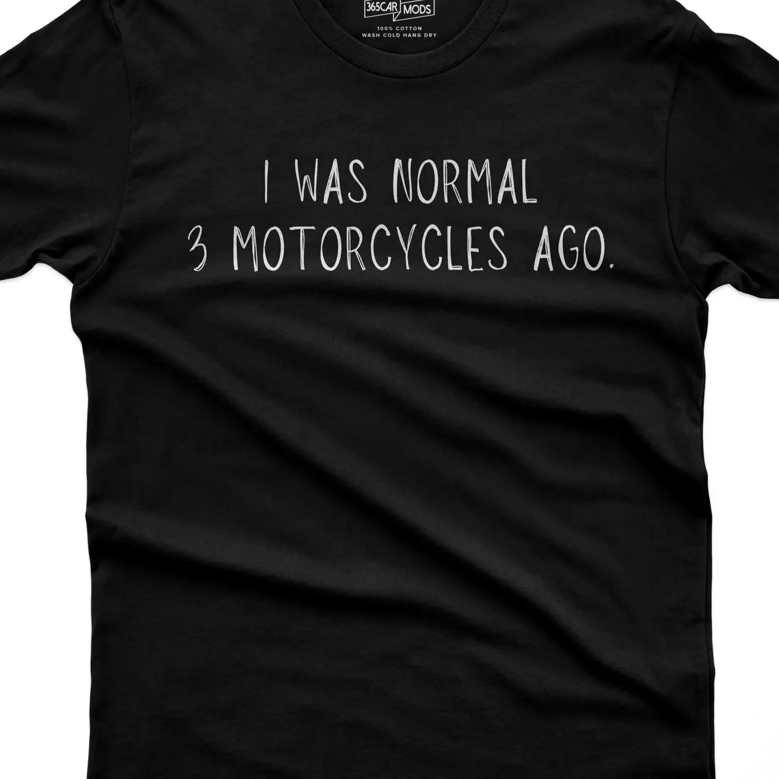 Funny Biker T Shirt I Was Normal 3 Motorcycles Ago Motorcycle Lover  vintage Washed Versatile Casual Slightly fashion Stylish