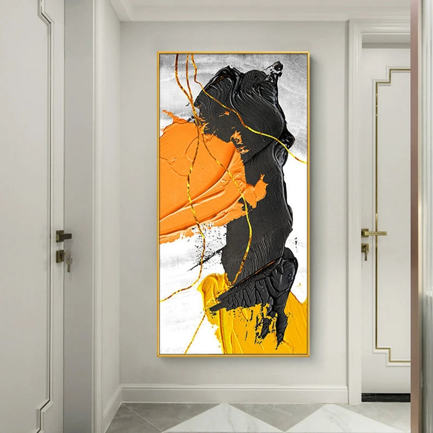 

Pure Handmade Nordic Light Luxury Art Painting Wall Art Poster For BedRoom Decoration Hand Drawn Oil Painting On Canvas For