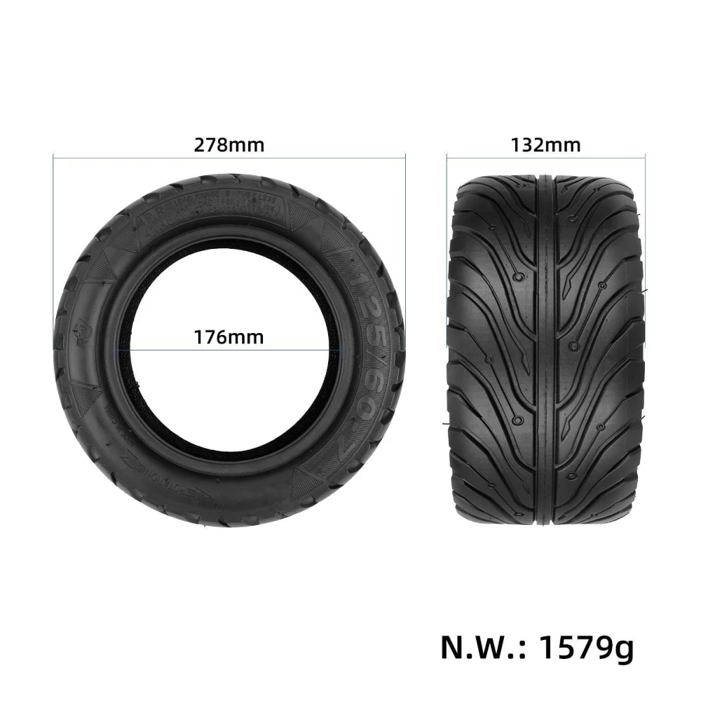 13 بوصة إطارات دون أنابيب 13x5.00-7 125/60-7 الإطارات ل سكوتر كهربائي إيما يادي رودي #6